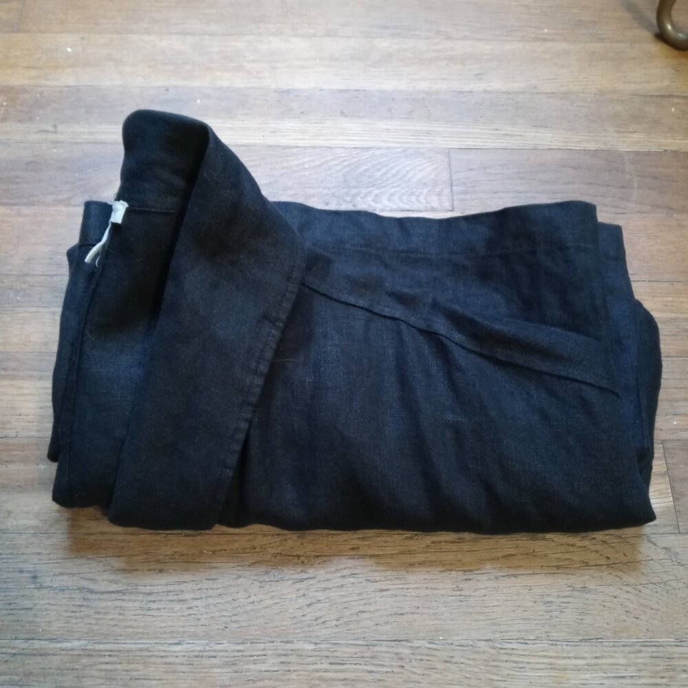 EILEEN FISHER 100% linen shawl collar jacket in black (M) - Picture 5 of 16